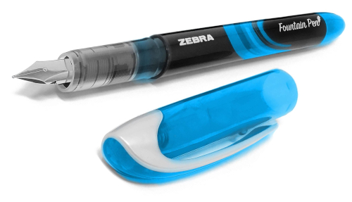 Zebra disposable fountain pen blue